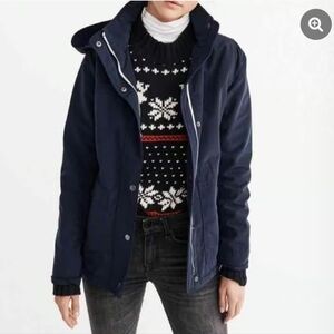 Abercrombie & Fitch Navy Technical Hooded Jacket XS